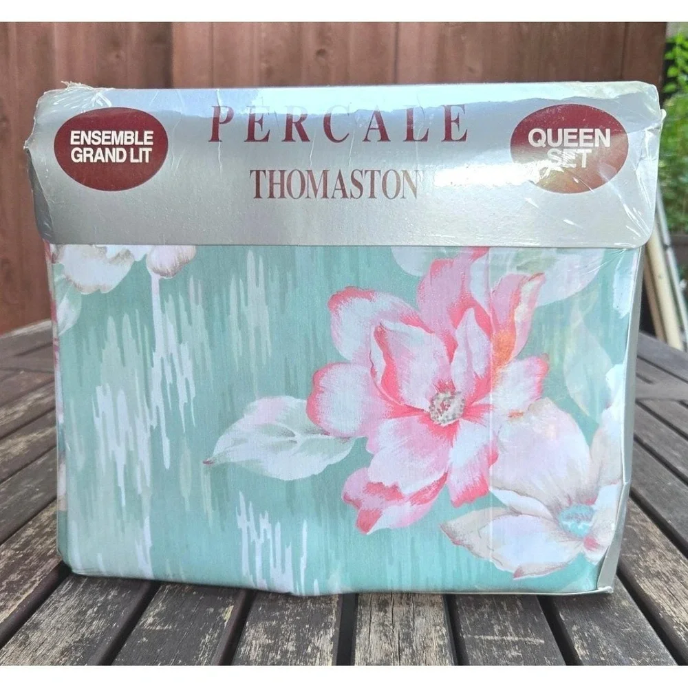 Vintage Thomaston Percale Queen Sheet Set Southern Dreams Floral Sealed NOS
